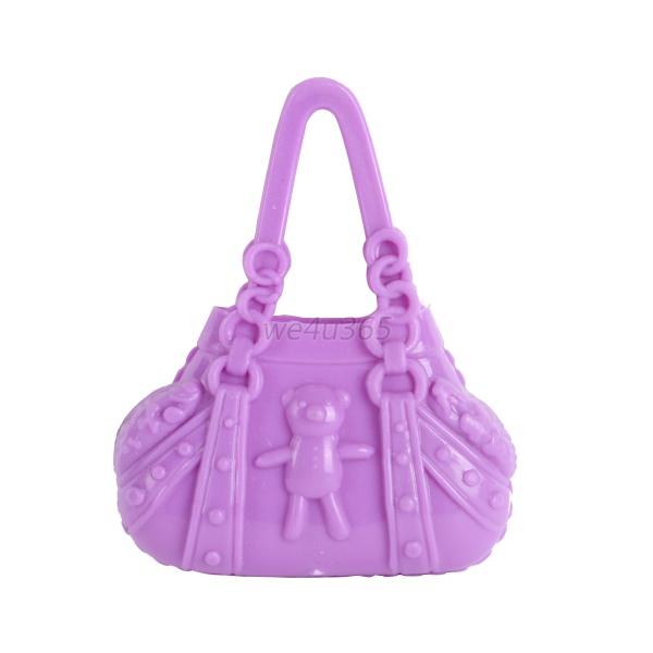 10 pcs Mini Purse Handbag Tote For Barbie Plastic Bag Doll Gift Random